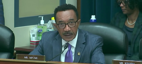 Congressman Mfume at Oversight Committee Hearing with EPA Administrator