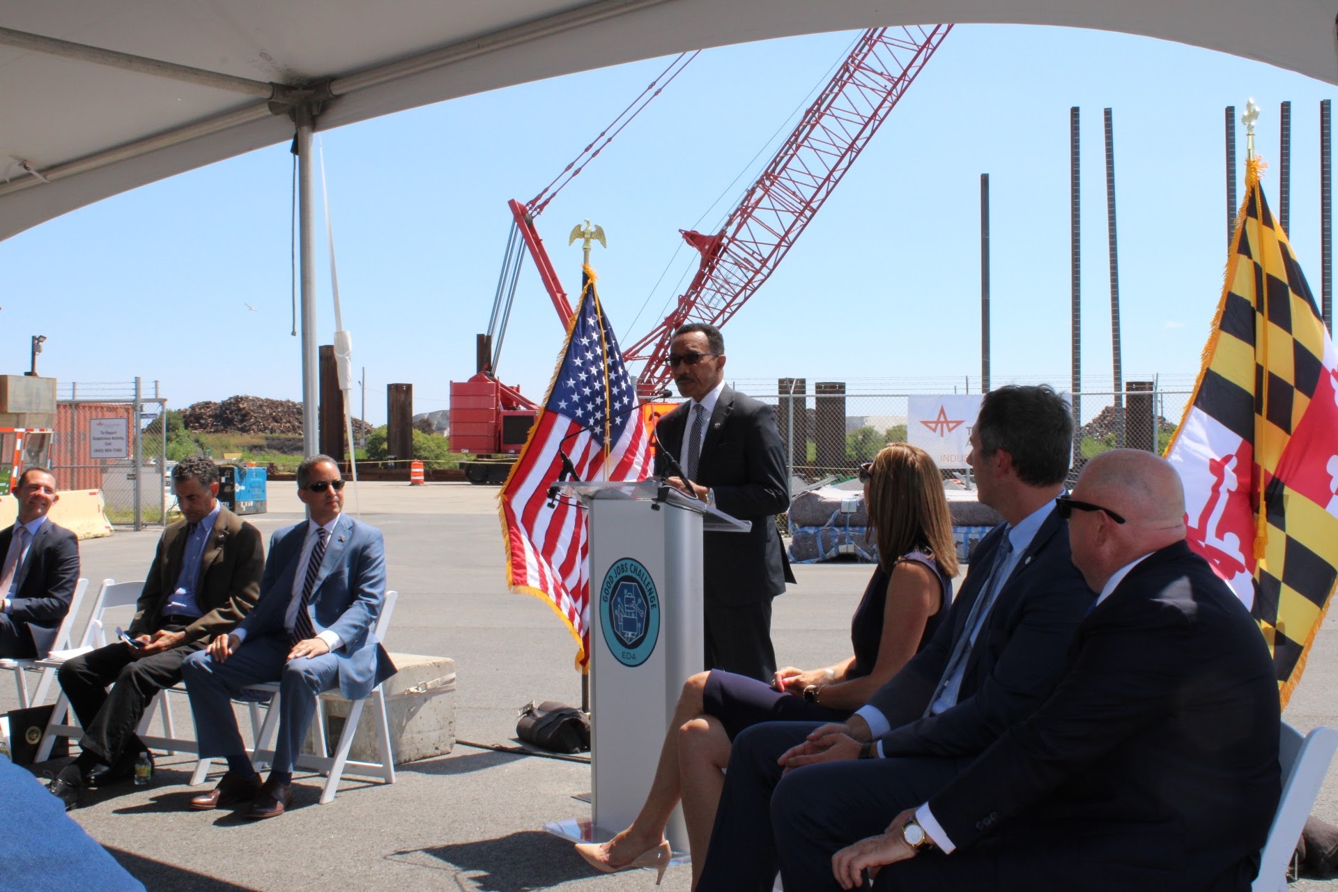 U.S. Representative Kweisi Mfume (MD-07) and U.S. Deputy Secretary of Commerce Don Graves announced a $22.9 million investment in Maryland to implement a new apprenticeship model that well help train local workers and connect them to employers providing good-paying jobs in the clean energy sector.