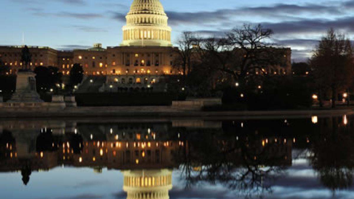 Capitol Building against an evening sky