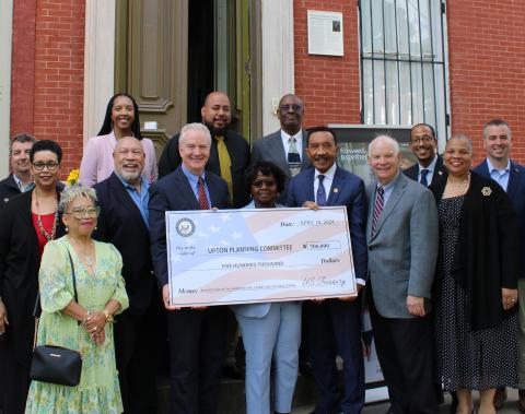 Congressman Mfume Presents Federal Investment in former home of Congressman Parren Mitchell. 