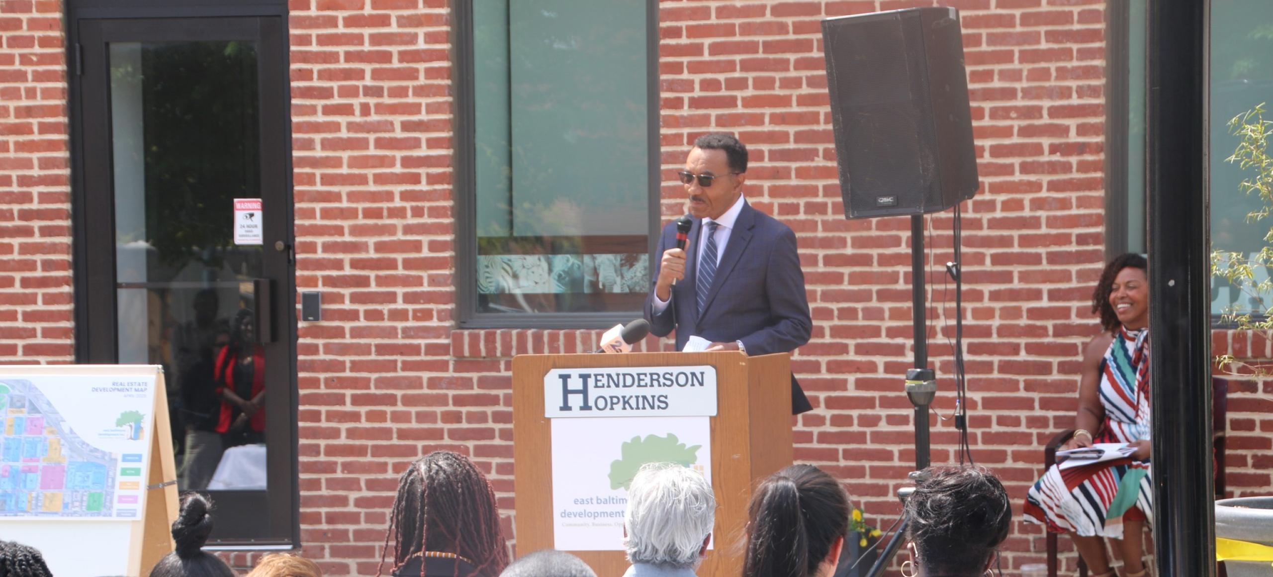 Congressman Mfume Breaks Ground on East Baltimore Development, Inc.'s Phase 2B Infrastructure Project at Henderson-Hopkins School