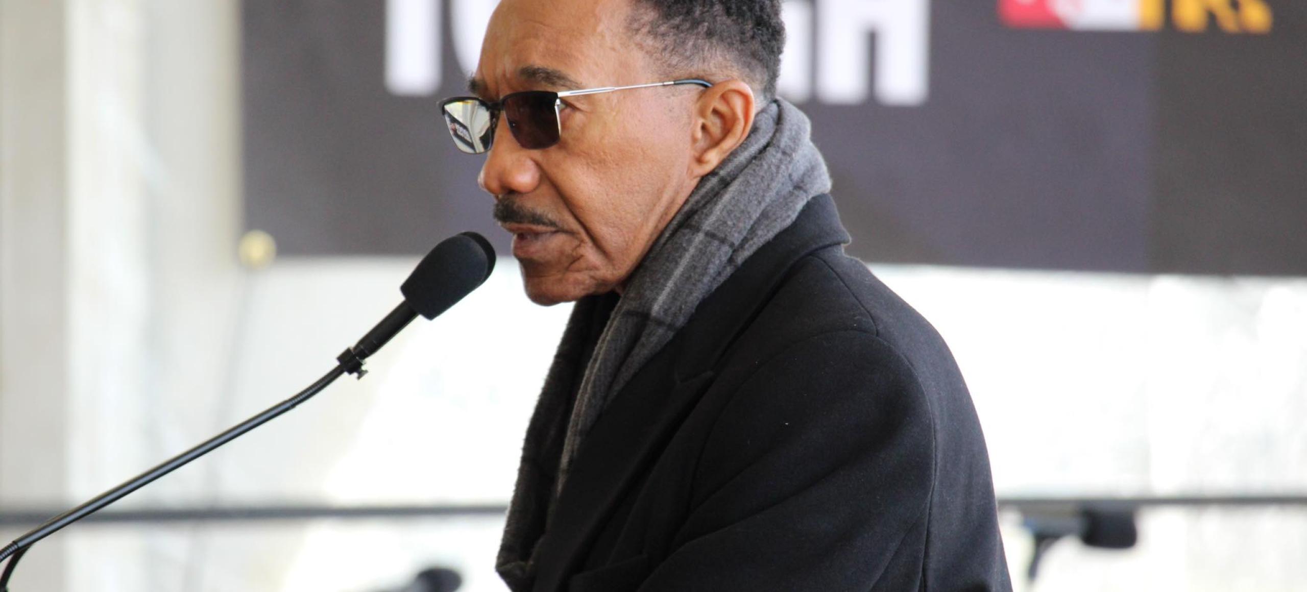 Rep. Mfume speaks at one year commemoration ceremony for the collapse of the francis scott key bridge